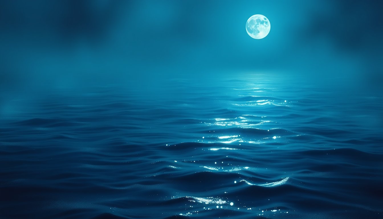 Calm moonlit ocean with a glowing path — water dream meaning and emotional depth